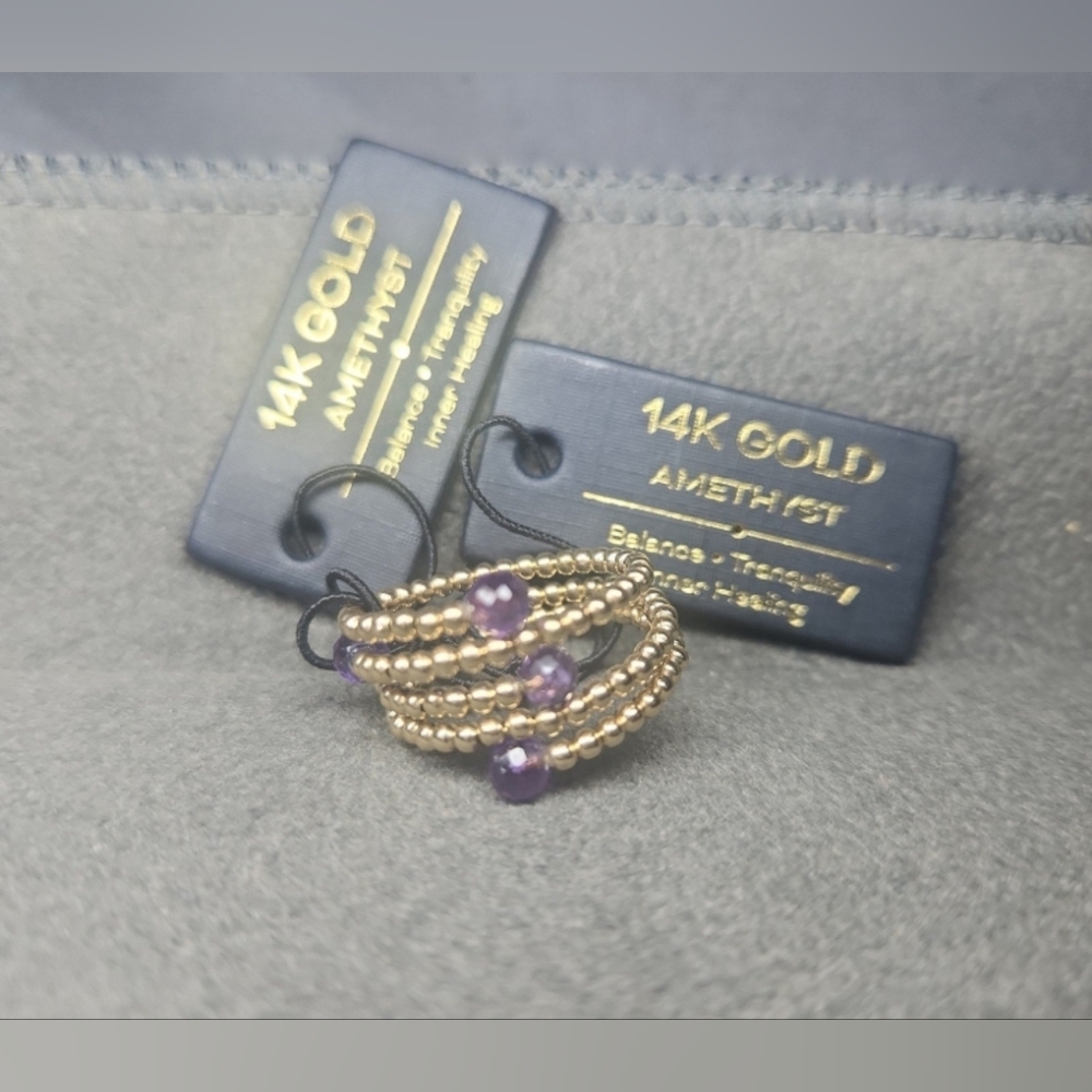 14k gold & Amethyst Rings